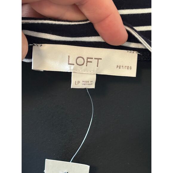 Ann Taylor LOFT Top Tee Shirt Womens Size Large Petite Nautical Coastal New - Picture 4 of 5
